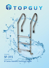 wholesale swimming pool accessory 2-5 steps stainless steel ladder