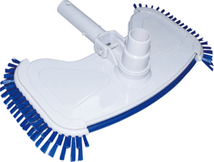 Deluxe Large Vac. Head Cast Iron Weighted W/side Brush