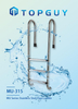 Factory price stainless steel double sided plastic steps ladder for swimming pool