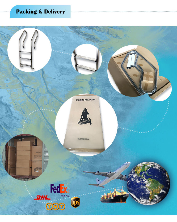 304/316 Stainless Steel 3 Steps Ladder Stainless Steel Ladder Rungs