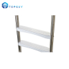 Factory price stainless steel double sided plastic steps ladder for swimming pool