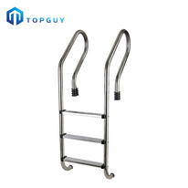304 Stainless Steel 3 Steps Ladder with Handle for Swimming Pool