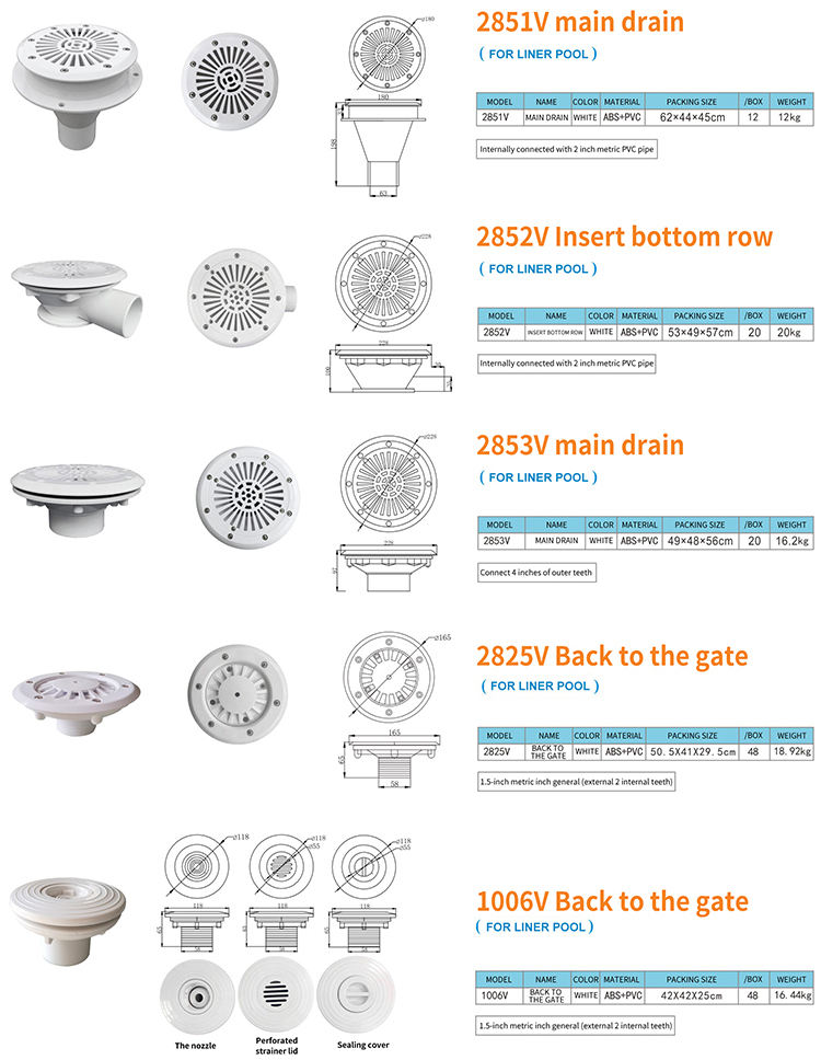 Bath Pool Main Drain