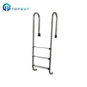 Factory price stainless steel double sided plastic steps ladder for swimming pool