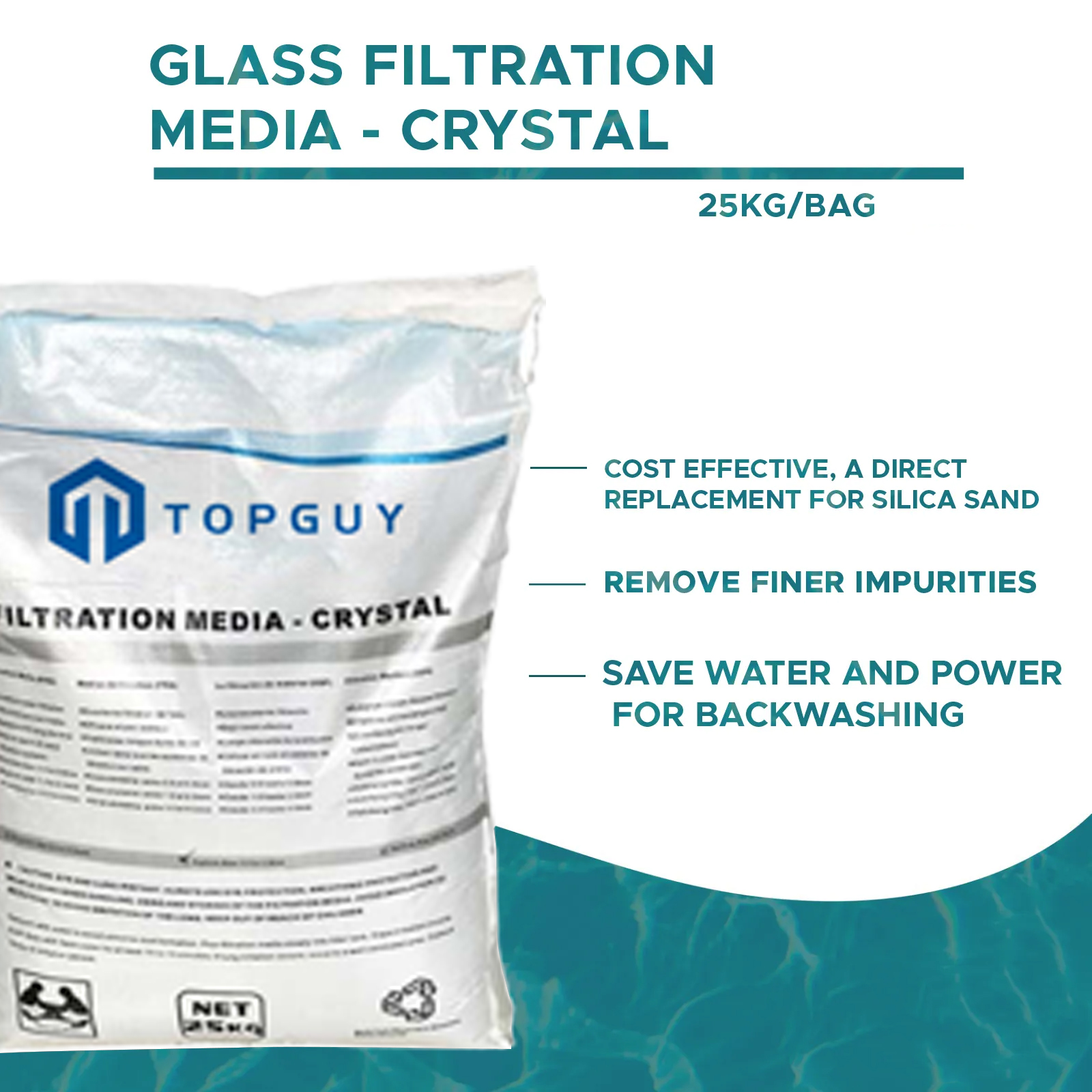 Crystal Glass Sand Filter Media
